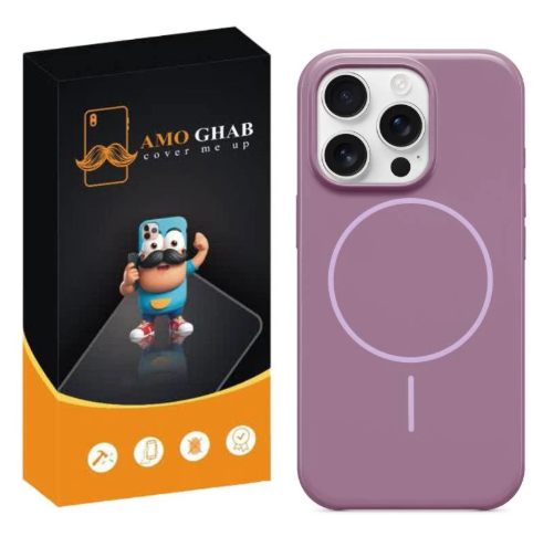 کاور عمو قاب مدل سیلیکونی پاک کنی مگ سیف دار مناسب برای گوشی موبایل اپل iPhone 16 Pro Max